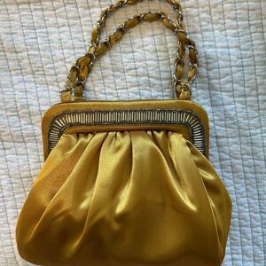 Elegant Gold Satin Women's Bag